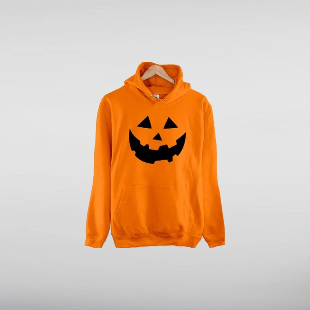 Mens-Halloween-Orange-Hoodie