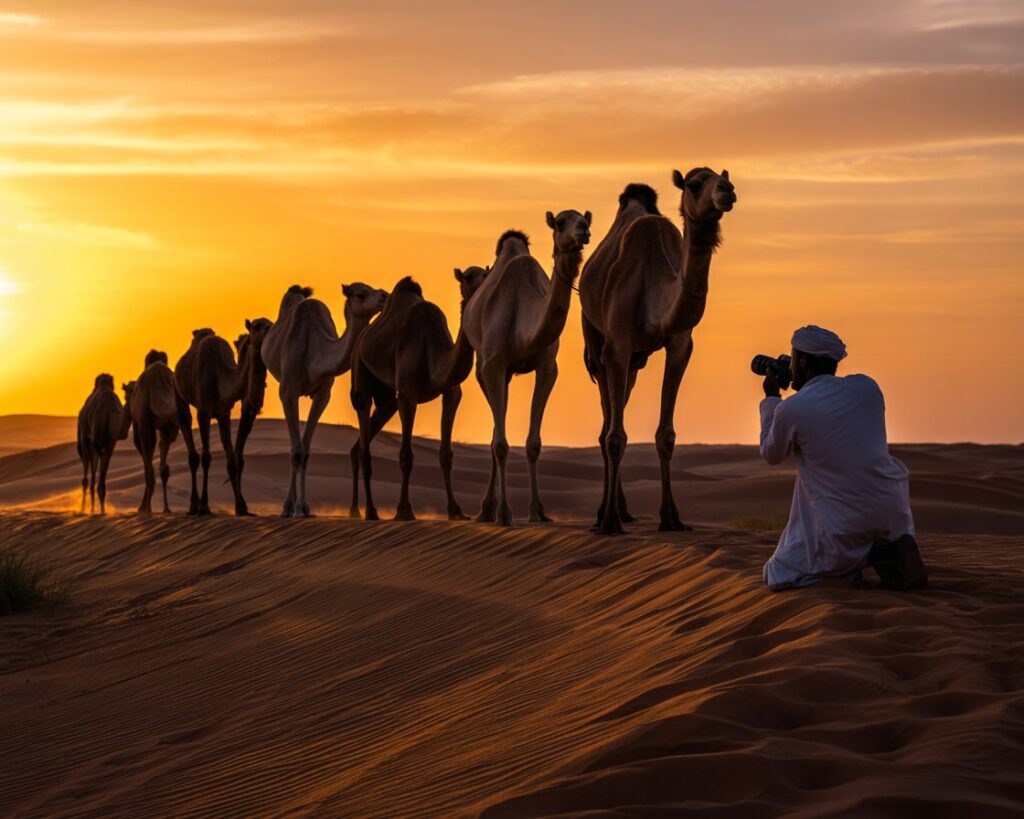 Camel Ride Sunset Photo Shoot Tour in morocco