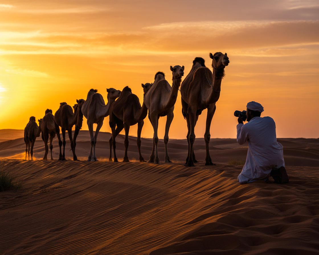 Camel Ride Sunset Photo Shoot Tour in morocco